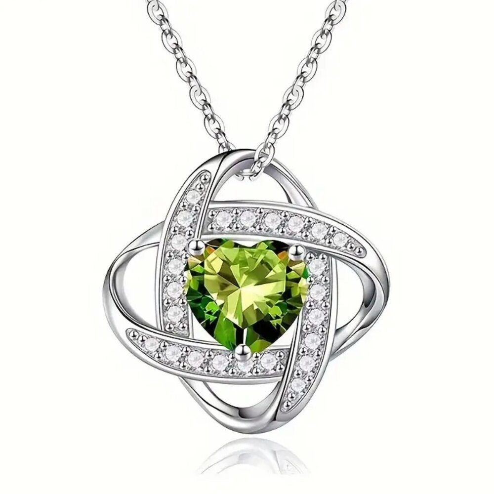 Green Gemstone Pendant Necklace